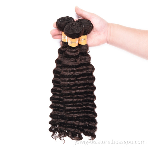 Wholesale Deep Wave Wholesale Virgin Hair Vendors Raw Remy Weave Human Hair Bundles With Closure Cuticle Aligned Virgin Hair